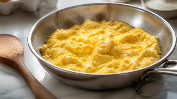 Jajecznica jak z restauracji? Wystarczy jeden prosty trik z wodą