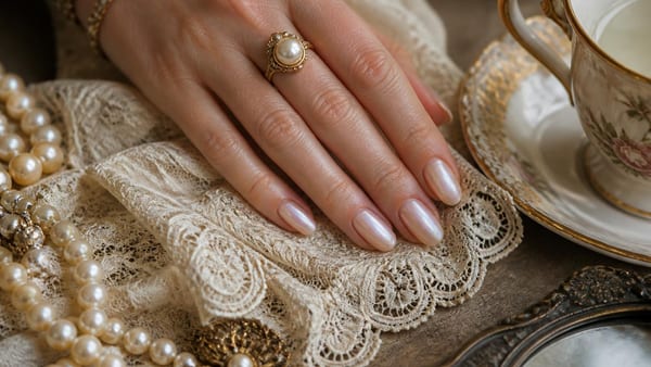 Modne paznokcie na lato? "Granny pearl nails", czyli manicure w stylu naszych babć