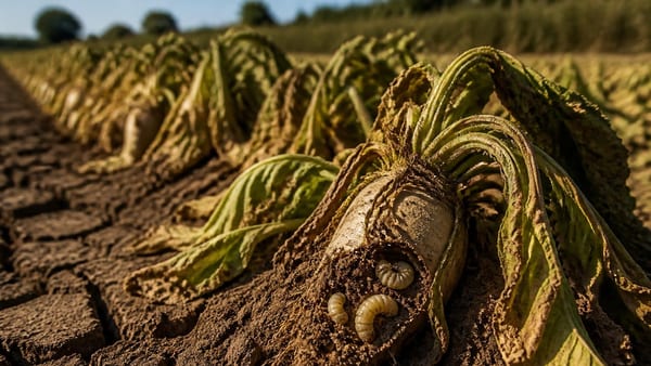 Upały i chwościk. Dwa zagrożenia dla plantacji buraka cukrowego