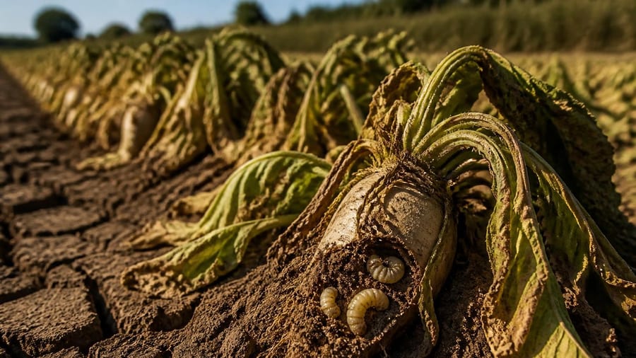Upały i chwościk. Dwa zagrożenia dla plantacji buraka cukrowego